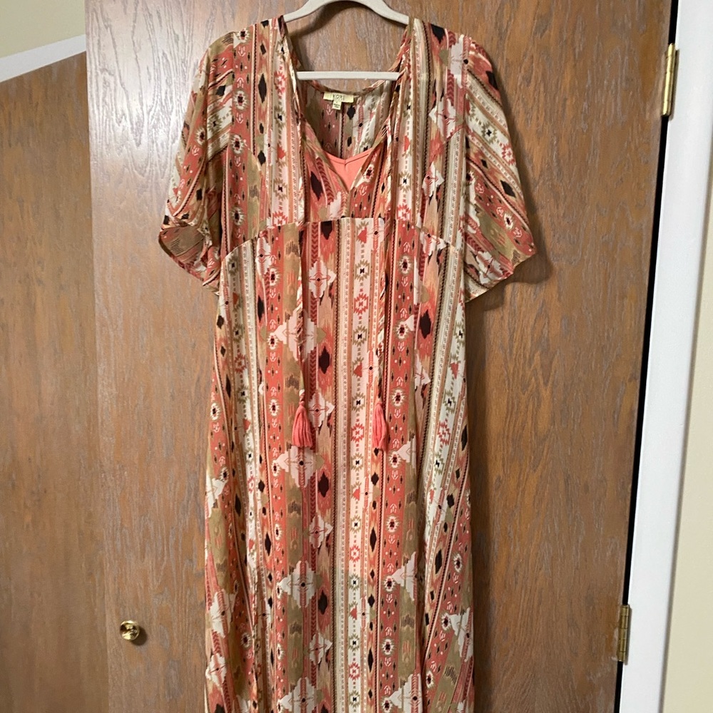 Long Boho Kori Dress Soft Dusty Pink Sz L
